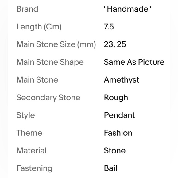 AMETHYST ROUGH PENDANT - Picture 3 of 6